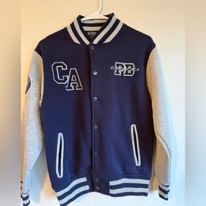 Navy and Gray Juniors Varsity Jacket